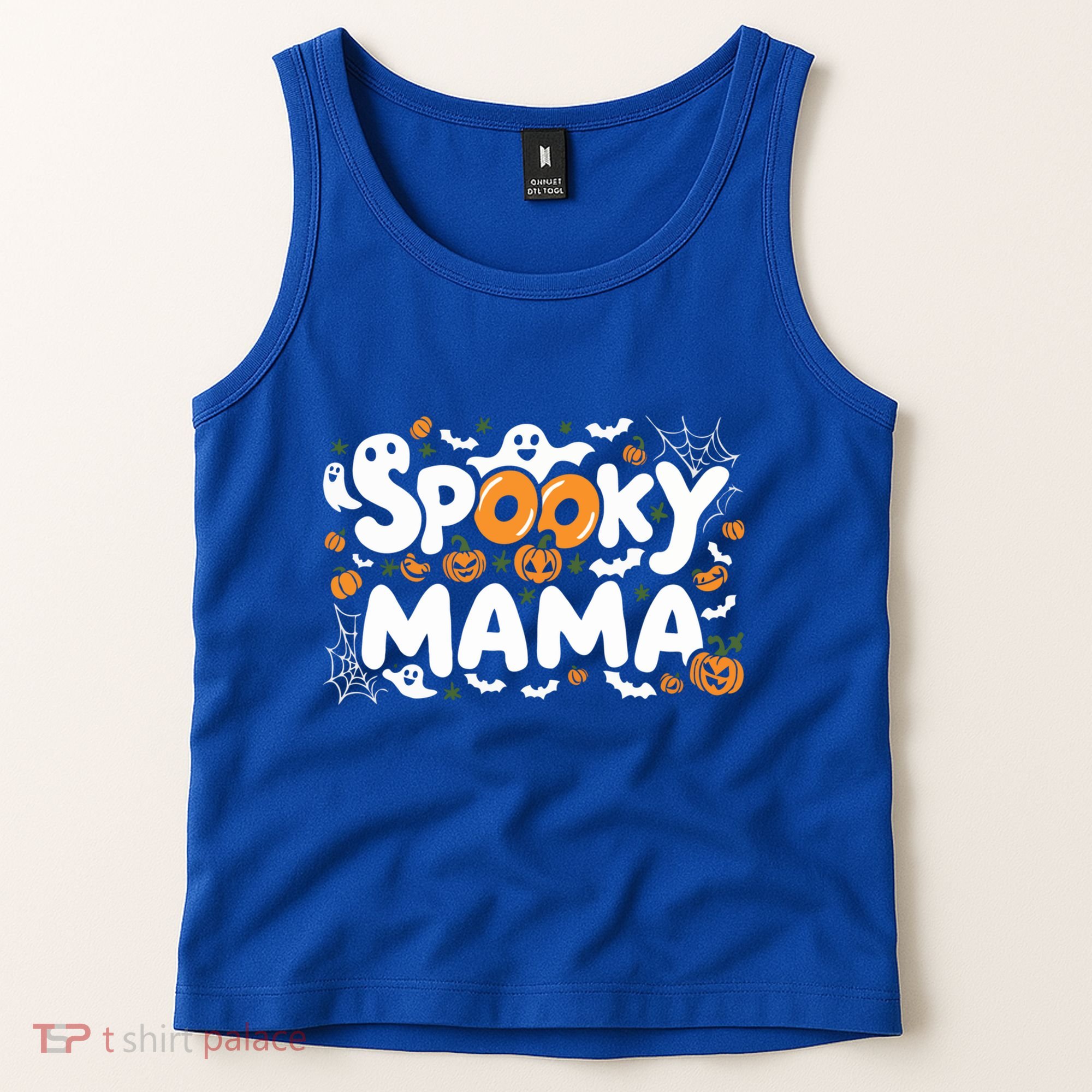Spooky Mama Halloween Witchy Mom Ghosts And Pumpkins Costume Gift Tank Top