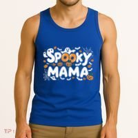Spooky Mama Halloween Witchy Mom Ghosts And Pumpkins Costume Gift Tank Top thumb 3