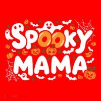 Spooky Mama Halloween Witchy Mom Ghosts And Pumpkins Costume Gift Santa Hat thumb 1