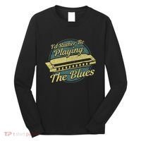 Style Musician Harmonica Blues Long Sleeve Shirt thumb 0
