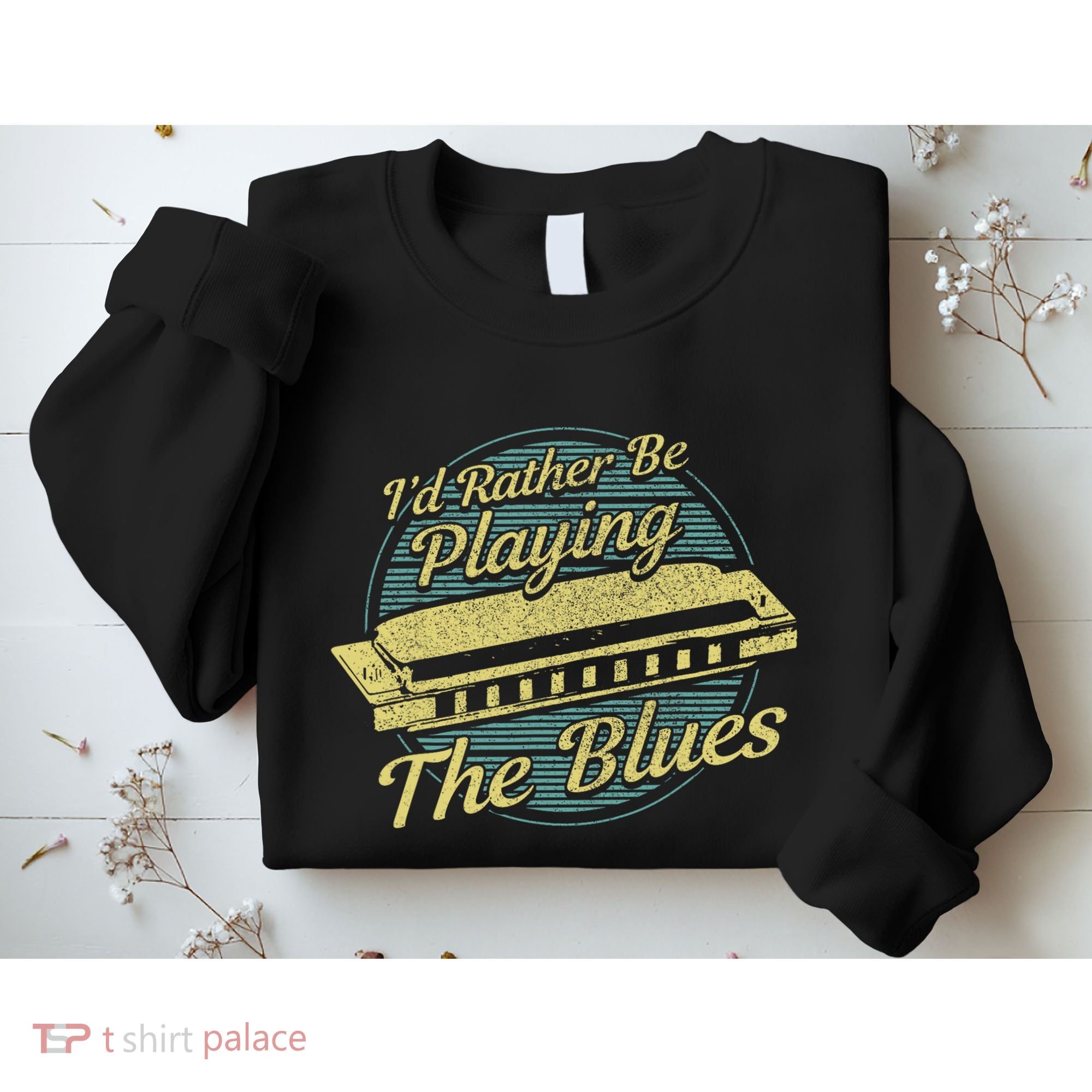 Style Musician Harmonica Blues Sweatshirt