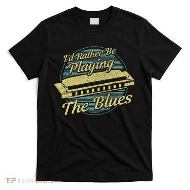 Style Musician Harmonica Blues T-Shirt