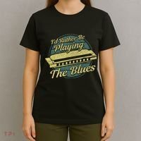 Style Musician Harmonica Blues T-Shirt thumb 4