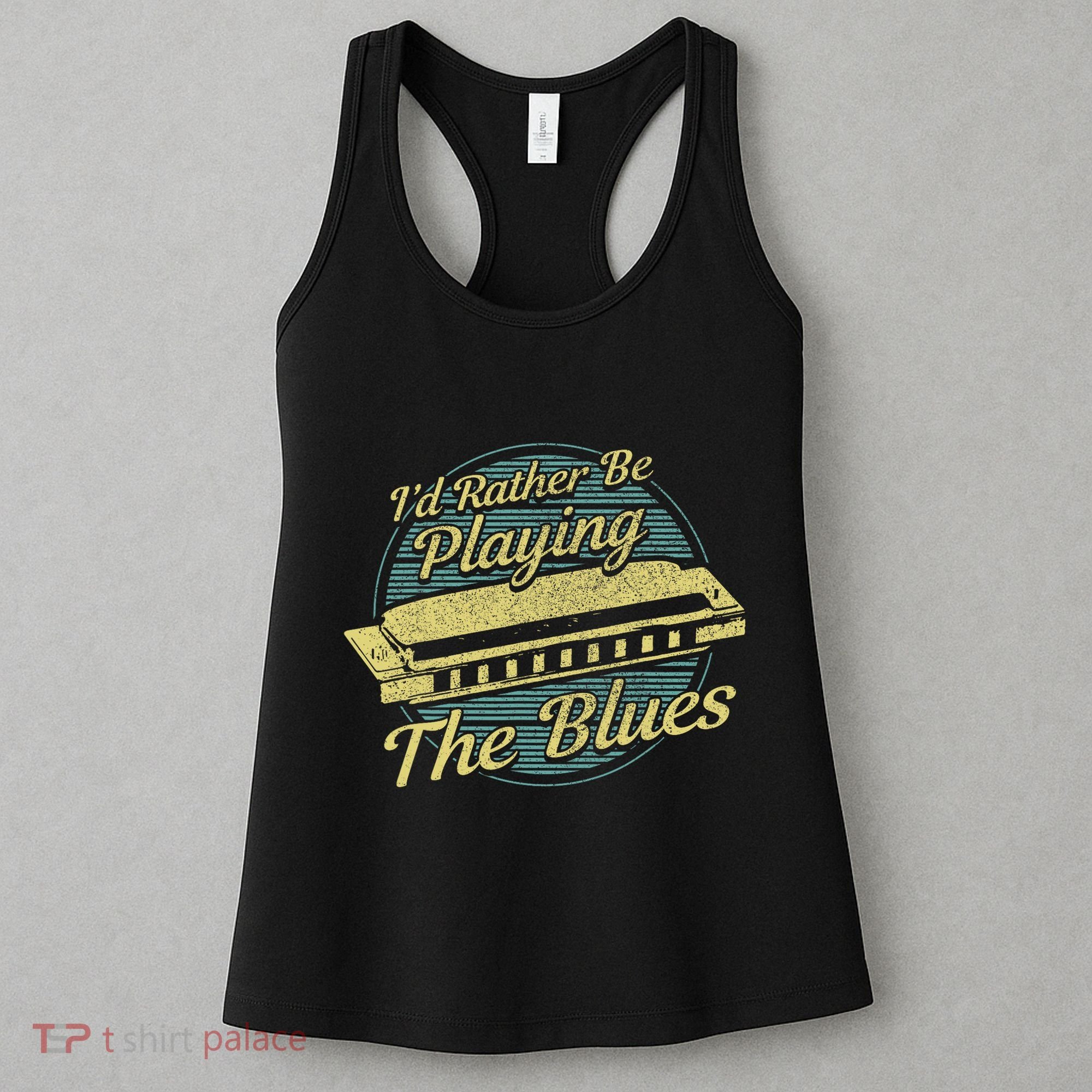 Style Musician Harmonica Blues Women's Tank Top