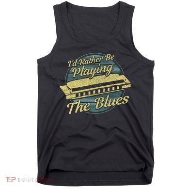Style Musician Harmonica Blues Tank Top