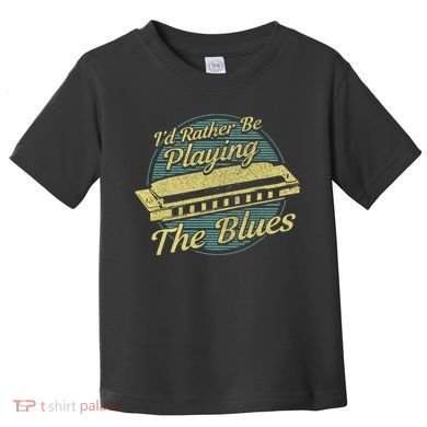 Style Musician Harmonica Blues Toddler T-Shirt