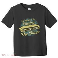 Style Musician Harmonica Blues Toddler T-Shirt thumb 0