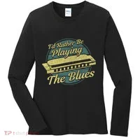 Style Musician Harmonica Blues Women's Long Sleeve Shirt thumb 0