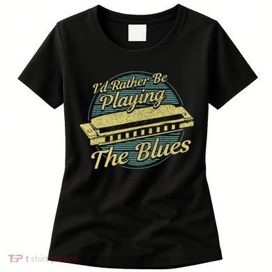 Style Musician Harmonica Blues Women's T-Shirt