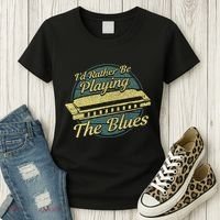 Style Musician Harmonica Blues Women's T-Shirt thumb 3