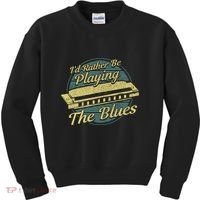 Style Musician Harmonica Blues Kids Sweatshirt thumb 0