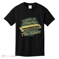 Style Musician Harmonica Blues Kids T-Shirt thumb 0