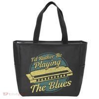 Style Musician Harmonica Blues Tote Bag thumb 0