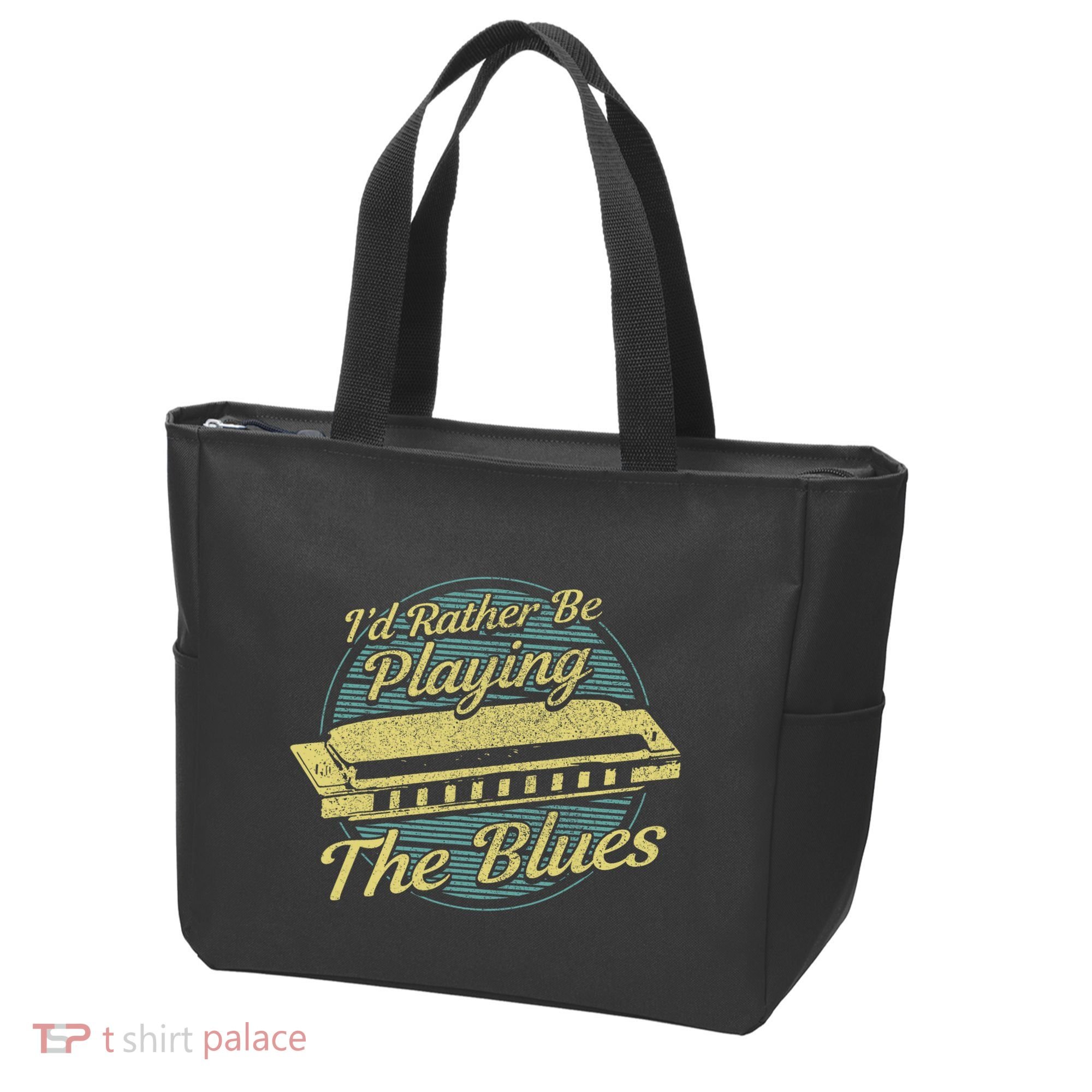 Style Musician Harmonica Blues Tote Bag