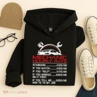 Sarcastic Mechanic Hourly Rate Skilled Professional Hoodie thumb 4