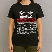 Sarcastic Mechanic Hourly Rate Skilled Professional T-Shirt thumb 4