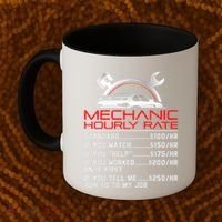 Sarcastic Mechanic Hourly Rate Skilled Professional Coffee Mug thumb 2