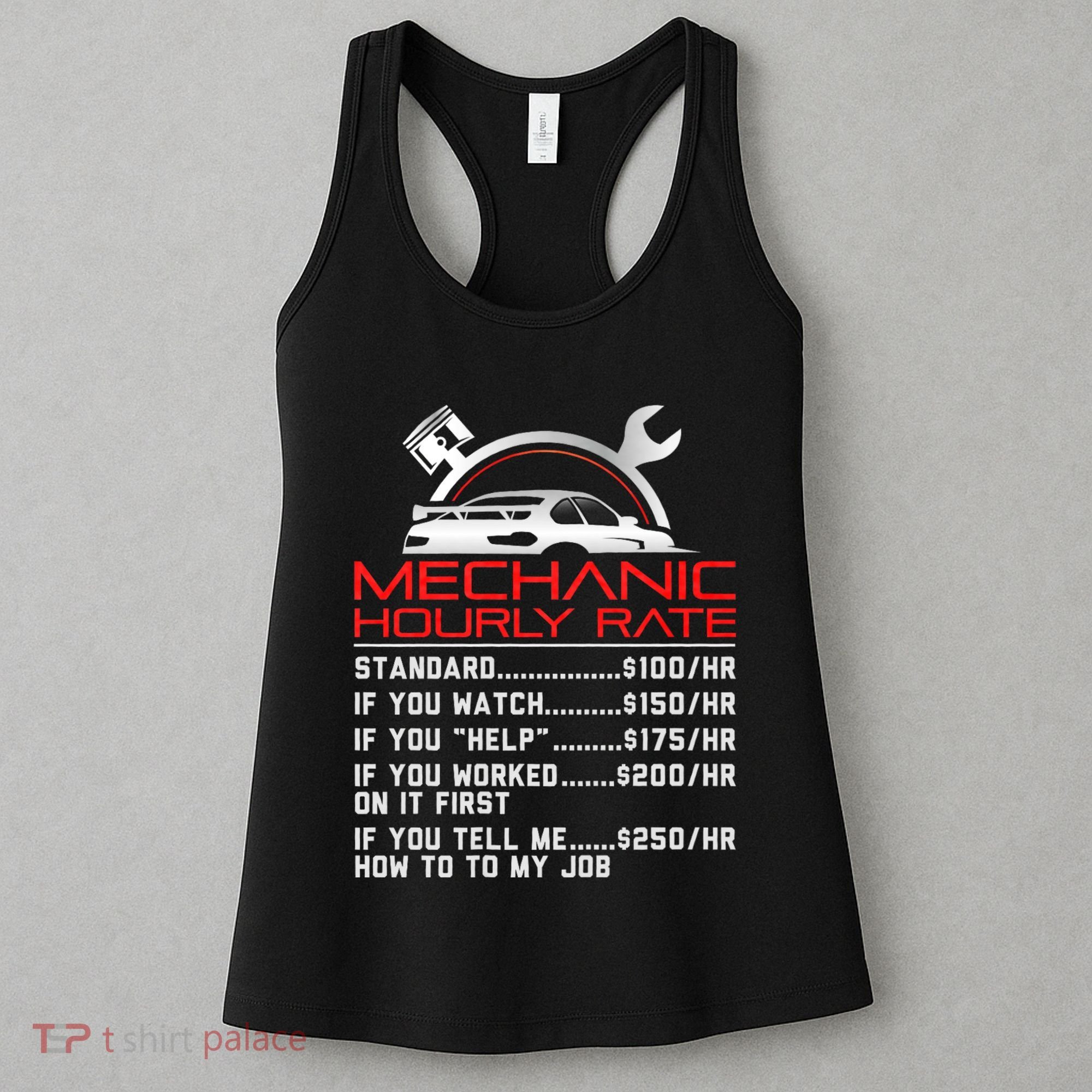 Sarcastic Mechanic Hourly Rate Skilled Professional Women's Tank Top