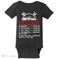 Sarcastic Mechanic Hourly Rate Skilled Professional Baby Bodysuit thumb 0