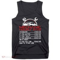 Sarcastic Mechanic Hourly Rate Skilled Professional Tank Top thumb 0