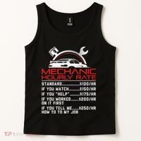 Sarcastic Mechanic Hourly Rate Skilled Professional Tank Top thumb 2