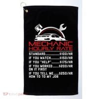 Sarcastic Mechanic Hourly Rate Skilled Professional Golf Towel thumb 0