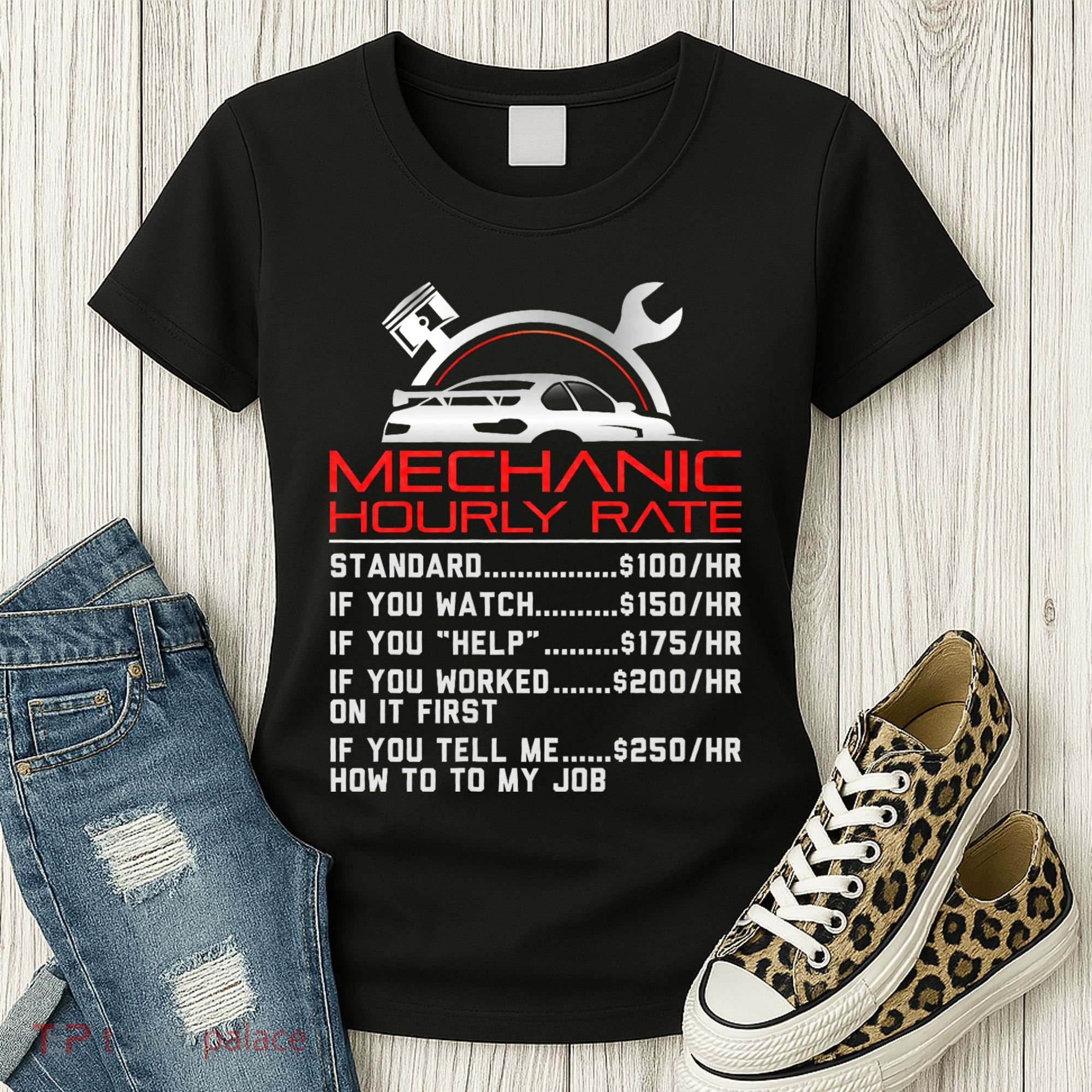 Sarcastic Mechanic Hourly Rate Skilled Professional Women's T-Shirt
