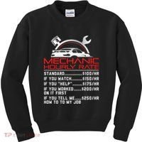 Sarcastic Mechanic Hourly Rate Skilled Professional Kids Sweatshirt thumb 0