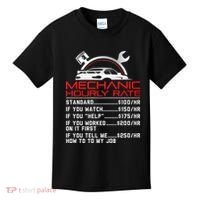 Sarcastic Mechanic Hourly Rate Skilled Professional Kids T-Shirt thumb 0