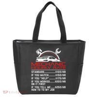 Sarcastic Mechanic Hourly Rate Skilled Professional Tote Bag thumb 0