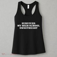 Survived My High School Sweetheart Funny Aesthetic Women's Tank Top thumb 3