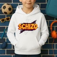 Schizo Mental Health Schizophrenia Kids Hoodie thumb 2