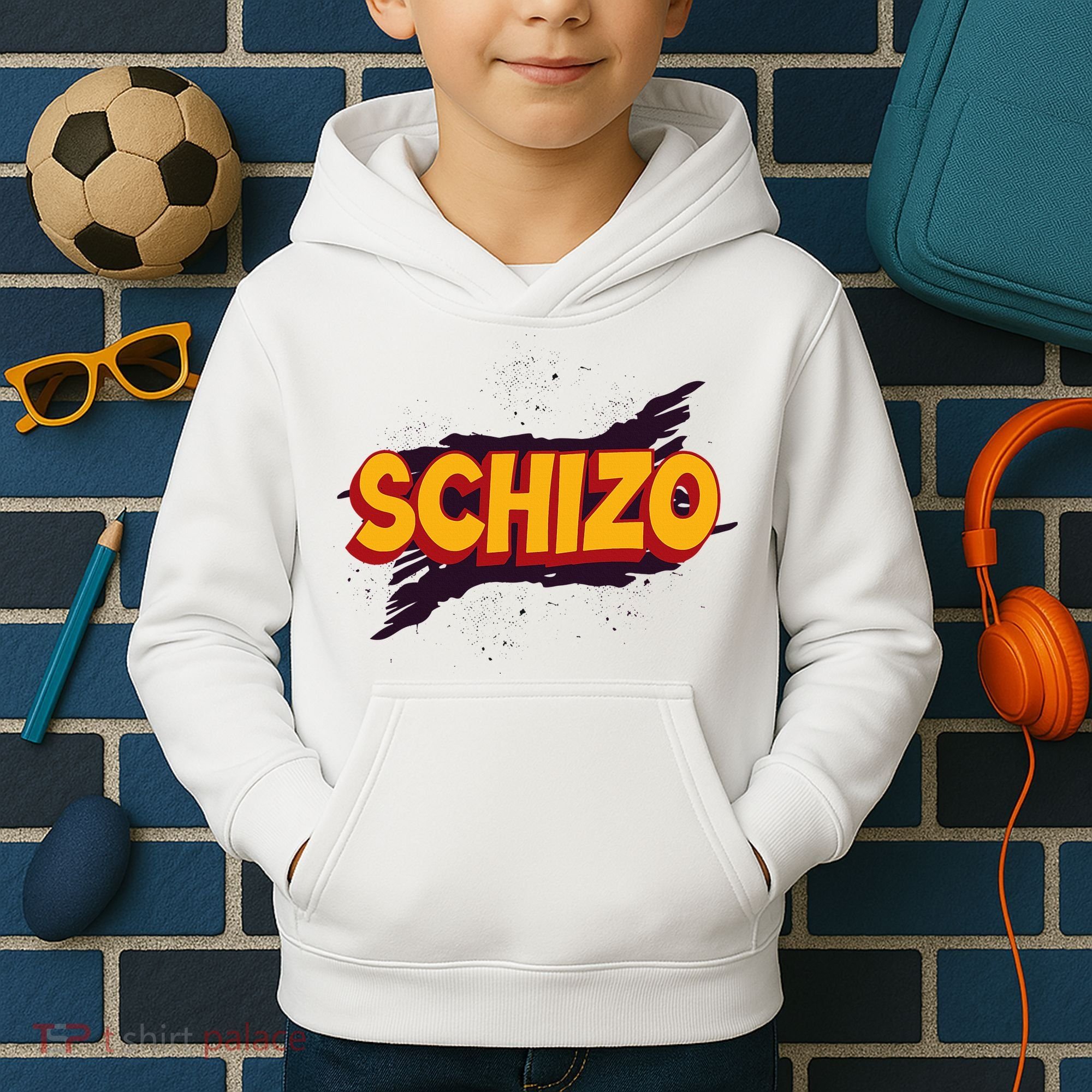 Schizo Mental Health Schizophrenia Kids Hoodie