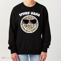 Spooky Mama Halloween Cheetah Smile Women's Sweatshirt thumb 0