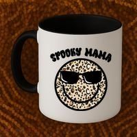 Spooky Mama Halloween Cheetah Smile Coffee Mug thumb 2