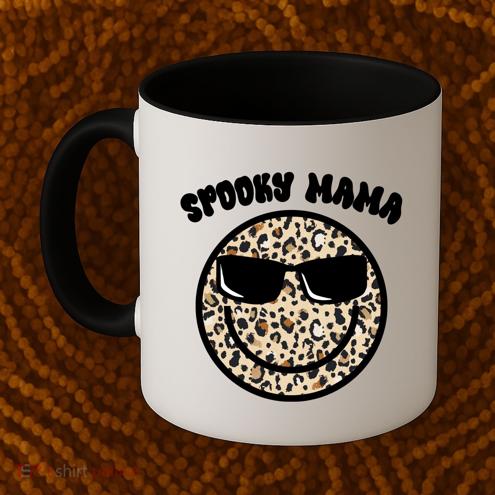 Spooky Mama Halloween Cheetah Smile Coffee Mug