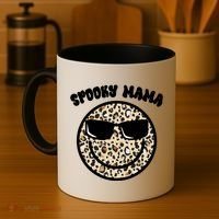 Spooky Mama Halloween Cheetah Smile Coffee Mug thumb 4