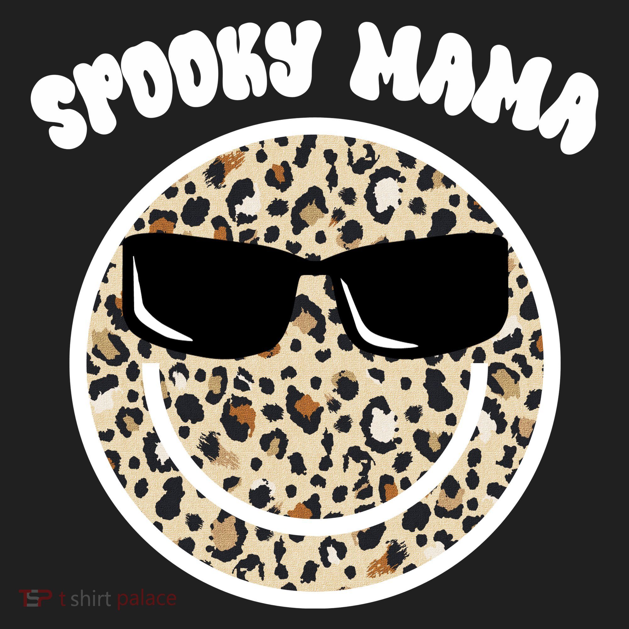 Spooky Mama Halloween Cheetah Smile Beanie