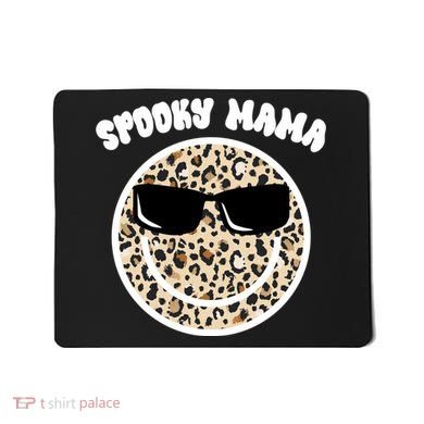 Spooky Mama Halloween Cheetah Smile Mousepad