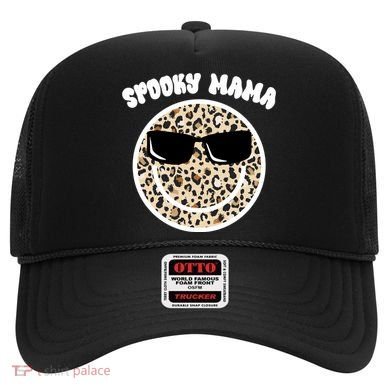 Spooky Mama Halloween Cheetah Smile Hat