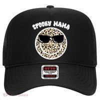 Spooky Mama Halloween Cheetah Smile Hat thumb 0