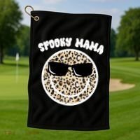 Spooky Mama Halloween Cheetah Smile Golf Towel thumb 1
