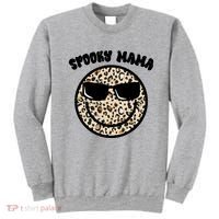 Spooky Mama Halloween Cheetah Smile Sweatshirt thumb 0
