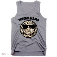 Spooky Mama Halloween Cheetah Smile Tank Top thumb 0