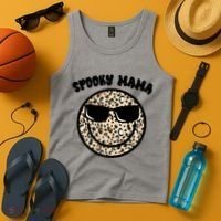 Spooky Mama Halloween Cheetah Smile Tank Top thumb 4