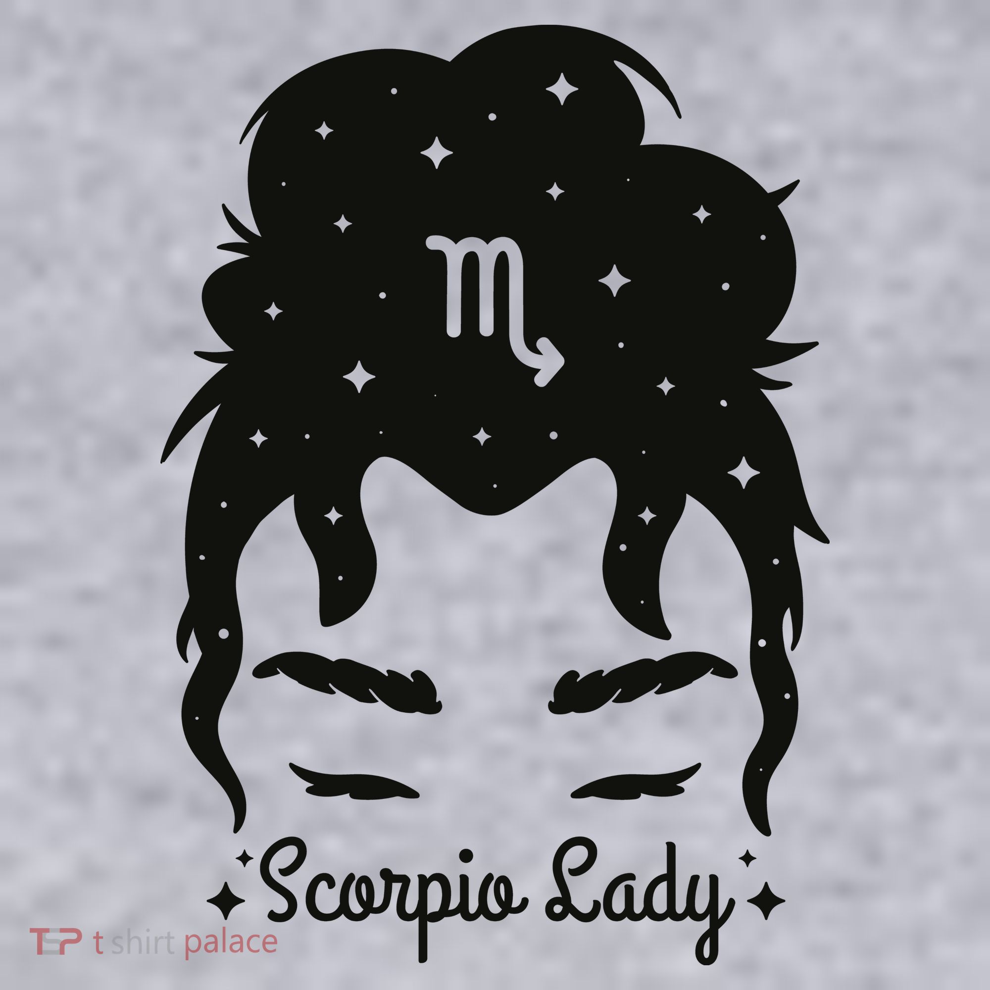 Scorpio Messy Hair Bun Birthday Gift Women's Sweatshirt