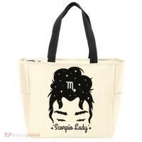 Scorpio Messy Hair Bun Birthday Gift Tote Bag thumb 0
