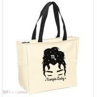 Scorpio Messy Hair Bun Birthday Gift Tote Bag thumb 2
