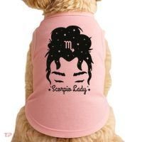 Scorpio Messy Hair Bun Birthday Gift Doggie Tank thumb 0