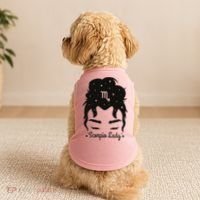 Scorpio Messy Hair Bun Birthday Gift Doggie Tank thumb 2